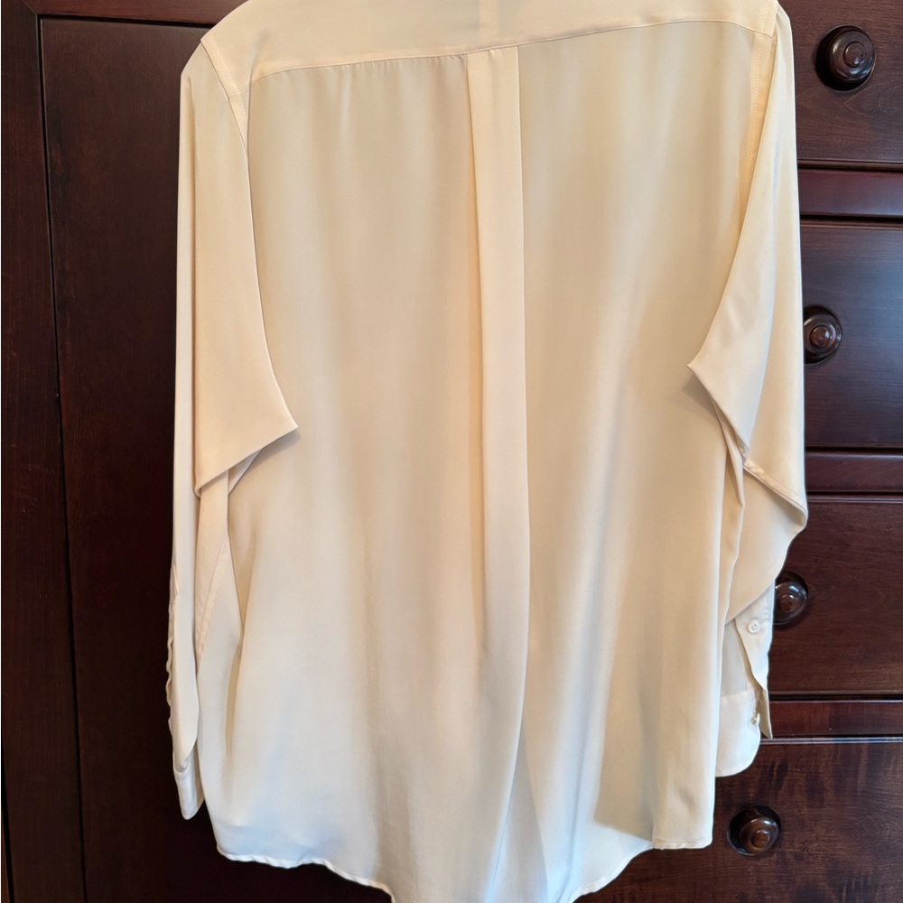 Ralph Lauren Cream Band-Collar Blouse - Picture 3 of 4